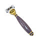 Mens gift shaving razor from the stone with amethyst, Christmas gifts, Moscow,  Фото №1