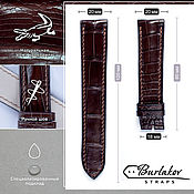 Украшения handmade. Livemaster - original item 20 mm Crocodile Leather Watch Strap. Handmade.