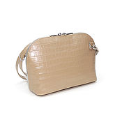 Сумки и аксессуары handmade. Livemaster - original item Crossbody bag: Leather handbag women Beige Tullia Mod. C88-951. Handmade.