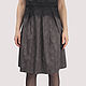 Order Dark grey cotton skirt with MIDI Assembly. Yana Levashova Fashion. Livemaster. . Skirts Фото №3