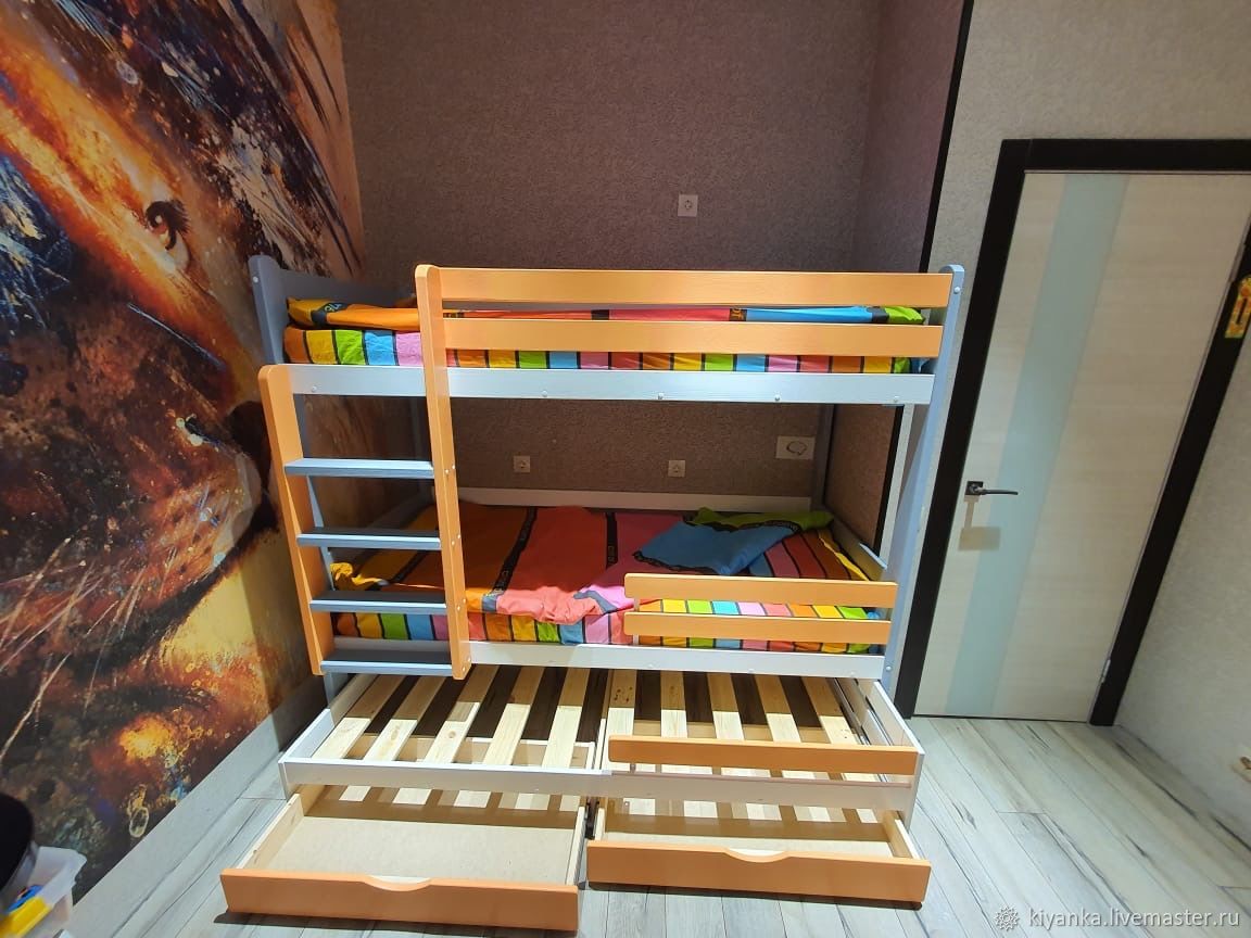 Кровати для детского сада многоярусные выдвижные