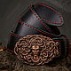 Leather belt'Medusa Gorgon', Straps, St. Petersburg,  Фото №1