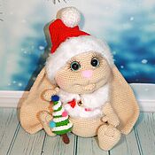 Куклы и игрушки handmade. Livemaster - original item Christmas Bunny. Rabbit knitted. A gift for the New year. Handmade.