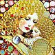 Яркая золотая картина Мама и дочка. Любовь картина Семья, Картины, Санкт-Петербург,  Фото №1