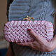 Leather clutch bag 'Pink pearl', Clutches, St. Petersburg,  Фото №1