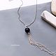 Order Pendant Brush black onyx on a chain stylish decoration casual. LovelyStones. Livemaster. . Necklace Фото №3
