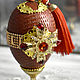 Statue of an Egg 'RED'. Eggs. Decoupage. My Livemaster. Фото №4