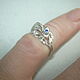 El anillo de 'el AMA de COBRE de la MONTAÑA' TOPACIO AZUL,plata de ley 925, Rings, Ekaterinburg,  Фото №1