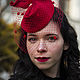 Шляпка с вуалью Вишня. Шляпы. NovozhilovaHats. Ярмарка Мастеров.  Фото №5