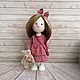 Кукла ручной работы. Красное платье. Тыквоголовка. Vera's dolls. Ярмарка Мастеров.  Фото №5
