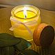 Свеча с цитрусовым ароматом. Свечи. Gluri Candles. Ярмарка Мастеров.  Фото №5