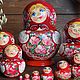 Заказать Матрёшка пузатая расписная с разными эмоциями , 17 см 10 мест. Ручной Лис. Ярмарка Мастеров. . Матрешки Фото №3