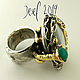 The ring of Saturn, OOO agate and Apatite. Rings. Sergej Dementjev (desef). Online shopping on My Livemaster.  Фото №2