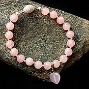 Украшения handmade. Livemaster - original item Rose Quartz Bracelet for women. Handmade.