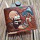 Заказать Мем Бумажник Kratos God of war shut up and take my money с тиснением. Crazy Leather Goods. Ярмарка Мастеров. . Кошельки Фото №3