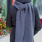 Аксессуары handmade. Livemaster - original item The scarf is original grey. Handmade.