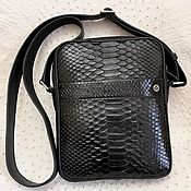 Сумки и аксессуары handmade. Livemaster - original item Men`s shoulder bag, made of genuine python leather and calfskin.. Handmade.
