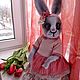 Интерьерная игрушка зайка. Интерьерная кукла. Алла. Интернет-магазин Ярмарка Мастеров.  Фото №2
