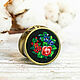 Pillbox with microvillage 'Flower arrangement with a rose', Box, Kronstadt,  Фото №1