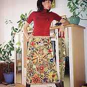 Одежда handmade. Livemaster - original item Winter embroidered skirt 