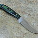 Order Knife 'Daniyar' fultang 95h18 g10 black and green. Artesaos e Fortuna. Livemaster. . Knives Фото №3
