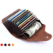 Business card holder made of genuine leather Mini (brown)