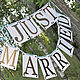гирлянда JUST MARRIED для свадебной фотосессии или украшения зала. Оформление зала. Яна Трофименко WEDDING (ms-smily-wed). Ярмарка Мастеров.  Фото №6