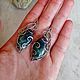 Заказать Серьги с офитом wire wrap. Selena Di украшения wire wrap. Ярмарка Мастеров. . Серьги классические Фото №3
