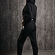 Black women's jumpsuit with Hood, Casual Soft Cotton Jumpsuit. Jumpsuits & Rompers. Lara (EnigmaStyle). My Livemaster. Фото №6