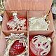 Toy set, matte with red, Christmas decorations, Chelyabinsk,  Фото №1
