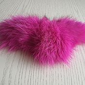 Материалы для творчества handmade. Livemaster - original item Fuchsia Finnish Arctic Fox flap /natural fur. Handmade.