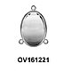 6 серебряных коннекторов-оправ 16х12мм OV161221, Коннекторы, Тель-Авив,  Фото №1