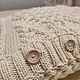 Подушка декоративная 40х40 см вязаная Косы и араны. Подушки. SweaterLand (Вяжу для Вас (Ирина). Интернет-магазин Ярмарка Мастеров.  Фото №2