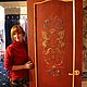 Роспись двери в дворцовом стиле. "Красная дверь со львами", Декор, Москва,  Фото №1