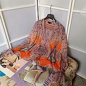 Винтаж: Блуза из шёлка и вискозы