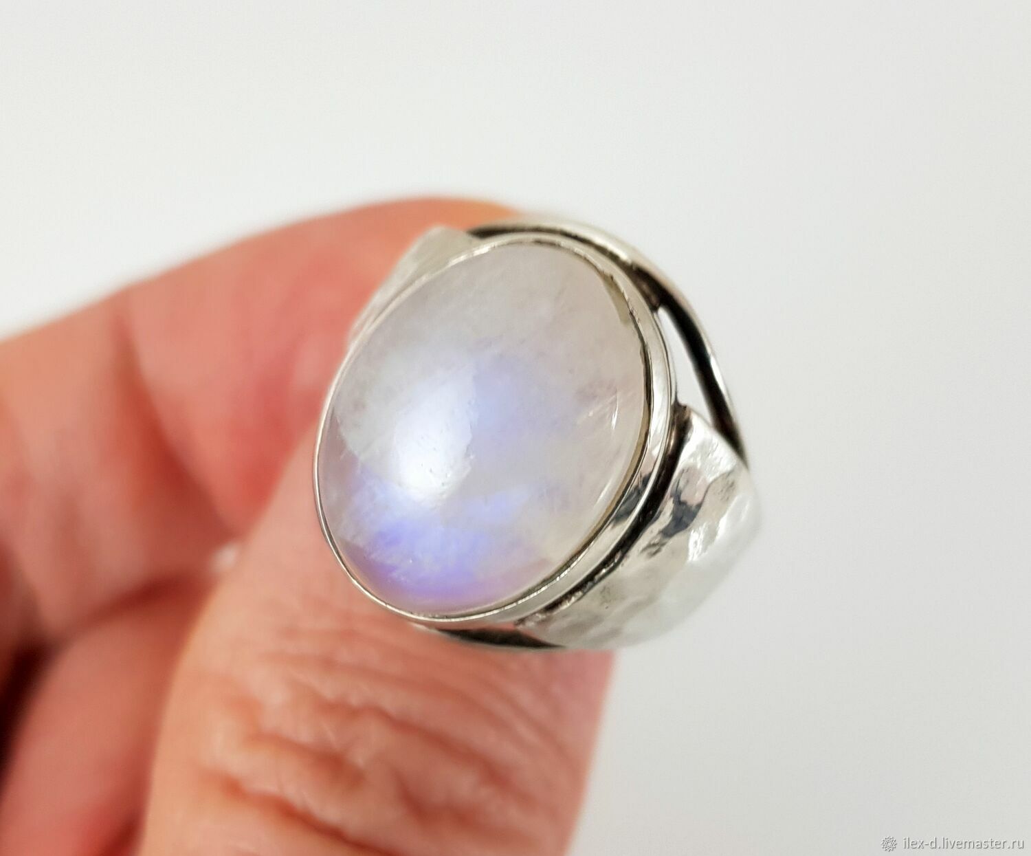 Серебряное кольцо с лунным камнем, 925 проба, Кольца, Москва,  Фото №1