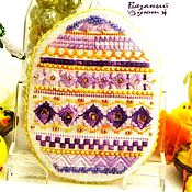 Сувениры и подарки handmade. Livemaster - original item Easter pinkip in the shape of an egg Lilac-yellow. Handmade.
