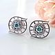 Poussettes with diamonds 'Dreamcatcher' buy. Stud earrings. luxuryclub. My Livemaster. Фото №5