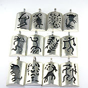Украшения handmade. Livemaster - original item Zodiac Signs pendant made of 925 sterling silver RO0045. Handmade.