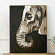 Interior painting Elephant - oil on canvas, Pictures, Belgorod,  Фото №1