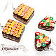 Order Earrings Cakes with fruit and Candy. Oksanasan. Livemaster. . Earrings Фото №3
