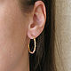 Earrings rings 'Movement'stylish earrings in the form of rings gold. Congo earrings. Irina Moro. My Livemaster. Фото №6