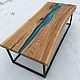 Стол из эпоксидной смолы и массива слэба. Столы. WoodBroker. Интернет-магазин Ярмарка Мастеров.  Фото №2