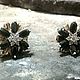 Золотые серьги с черными фианитами. Серьги классические. Jewelry84. Интернет-магазин Ярмарка Мастеров.  Фото №2