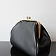 Bag with clasp: Black Leather Bag Classic Retro. Clasp Bag. Olga'SLuxuryCreation. My Livemaster. Фото №5