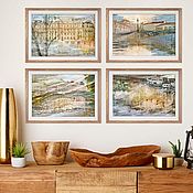 Картины и панно handmade. Livemaster - original item Paintings city Abstract Landscapes St. Petersburg and Moscow for the interior. Handmade.