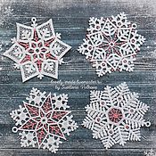 Сувениры и подарки handmade. Livemaster - original item Snowflakes large. Lace Christmas tree decoration. Handmade.