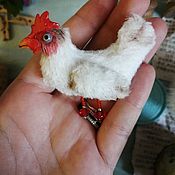 Украшения handmade. Livemaster - original item Brooch-pin: Chicken. Handmade.