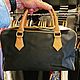 Винтаж: Сумка-мини Boston YSL из черного ПВХ и коричневой кожи. Сумки винтажные. Chic bags. Ярмарка Мастеров.  Фото №5
