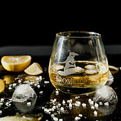 Посуда handmade. Livemaster - original item Cognac glass with the engraving 